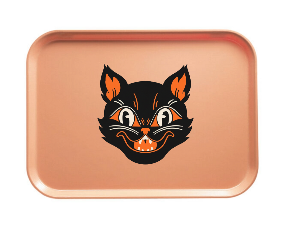 Retro Black Cat Catchall / Trinket Tray