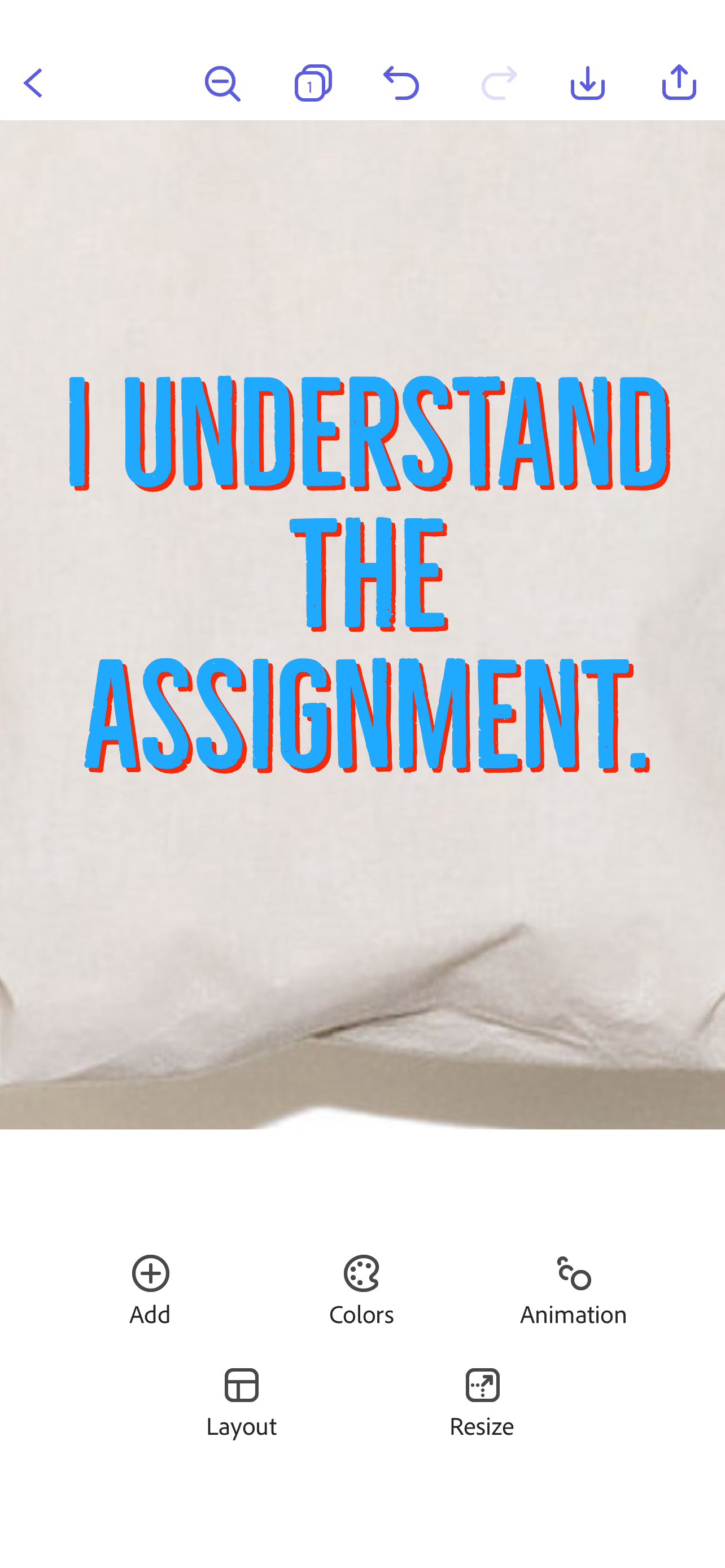 I UNDERSTAND THE ASSIGNMENT