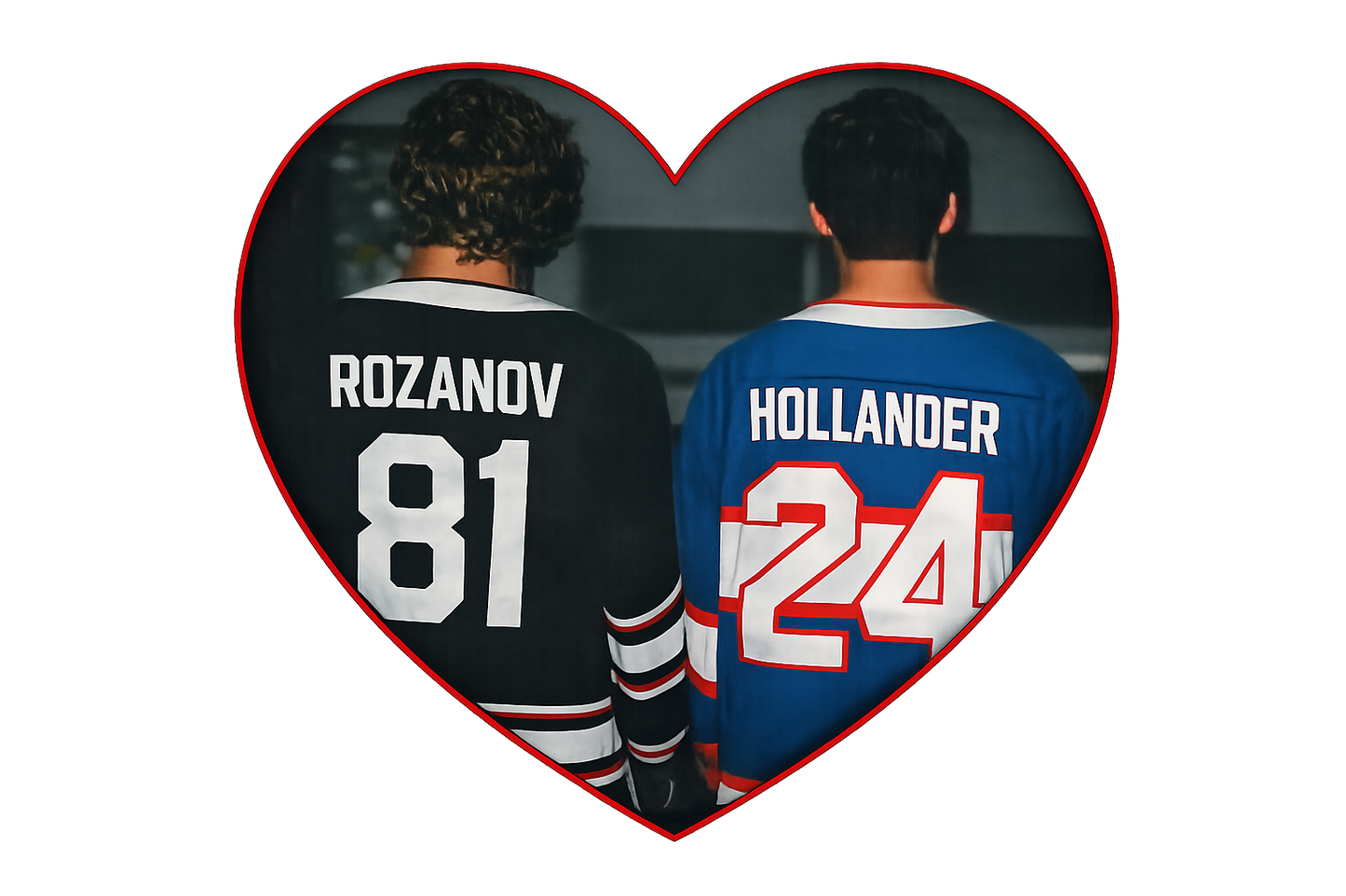 Heated Rivalry Heart Hat