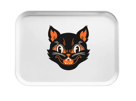 Retro Black Cat Catchall / Trinket Tray